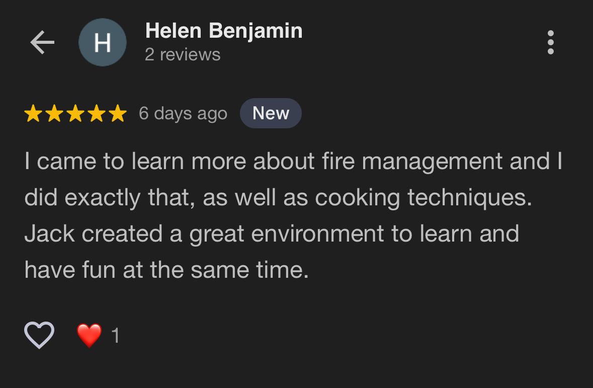 Live Fire Cooking Class - 18 April 2026 1000am - 1500pm