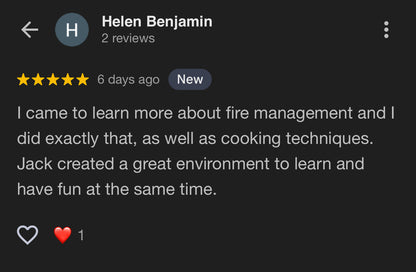 Live Fire Cooking Class - 18 April 2026 1000am - 1500pm