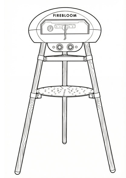 FIREBLOOM EP02 FREESTANDING ELECTRIC PIZZA OVEN