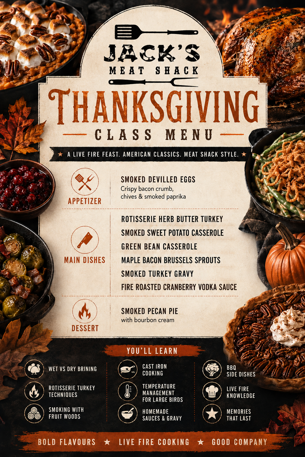 General BBQ Class THANKSGIVING SPECIAL - 19 November 2027 1000am - 1500pm